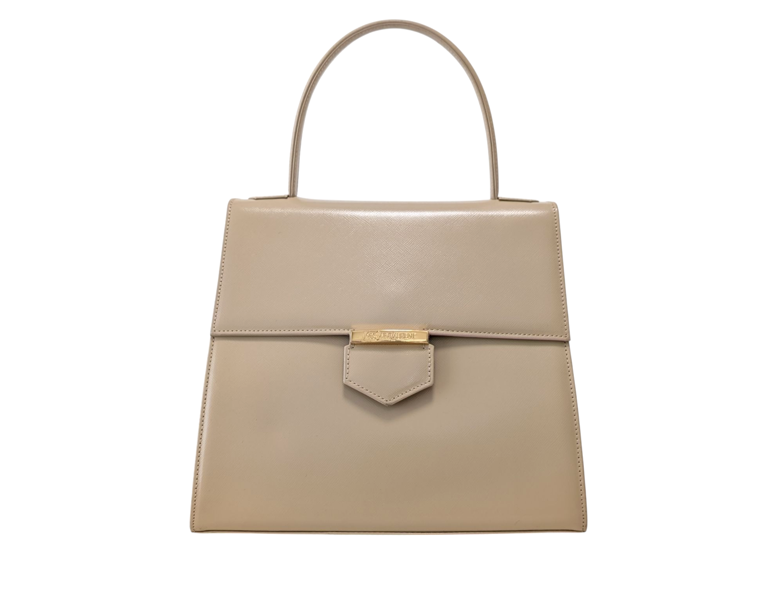 Borsa a mano Yves Saint Laurent in pelle beige vintage YSL autentica
