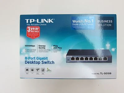 TL-SG108 SWITCH LAN ETHERNET 8 PORTE GIGABIT RJ45 1000 Mbps TP-LINK 10/100/1000
