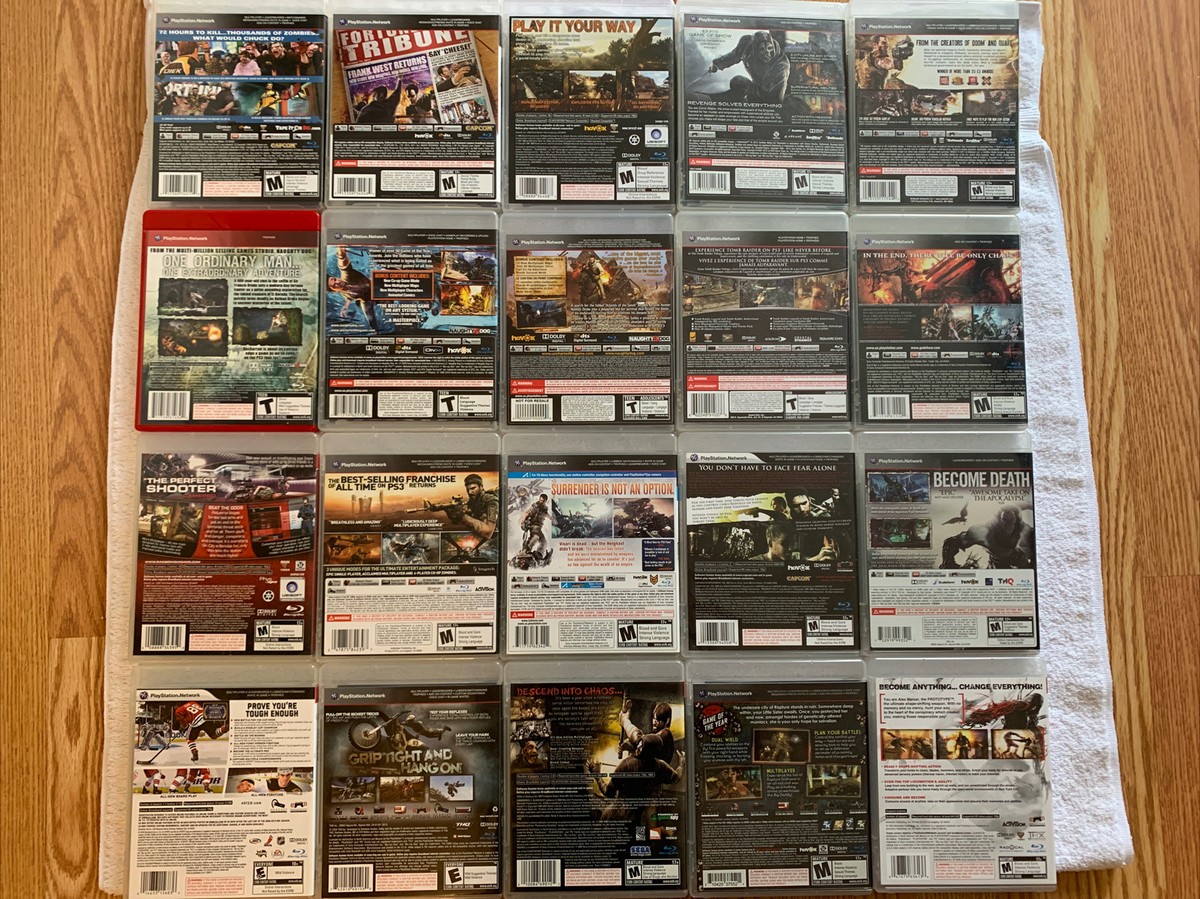 20 PS3 GAMES LOT - Uncharted Series, Black Ops, Dead Rising
