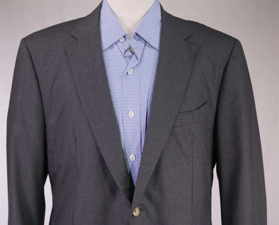 Chaqueta Blazer Jil Sander Para Hombres Hecha a Medida Gris Sólido 2-Btn Lana 44L Foto 3 de 4