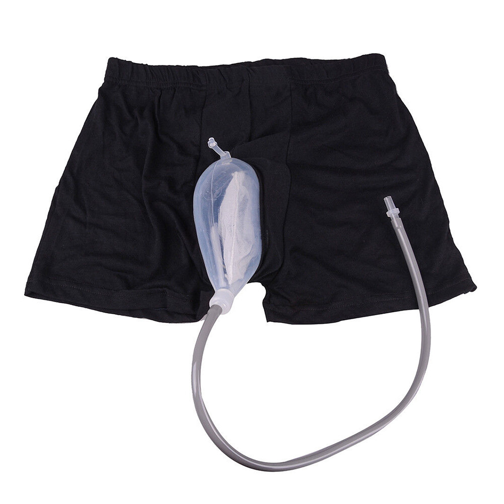 Male Elder Urinal Leg Bag Incontinence Pants Pee Catheter Holder Urine