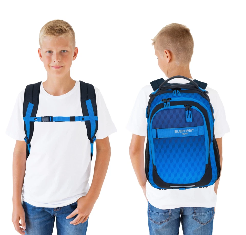 Rucksack Jungen Elephant Signature Hero Schulrucksack Ranzen 12868 Dark Cube +r - Bild 2 von 4