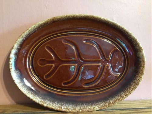 Hull Pottery Brown Drip Meat Serving Platter Excellent Condition - Picture 2 of 8