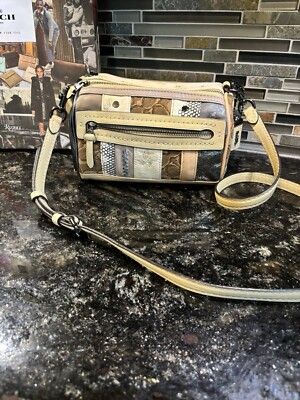 Coach 1941 Shuffle 21 Bag Signature Multi Stripe Patchwork