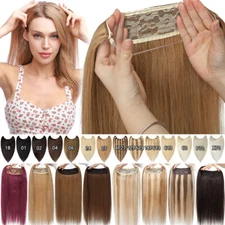 Wire in Hair Extensions Elastic Band Secret Miracle Ring 100% Real Human Hair US