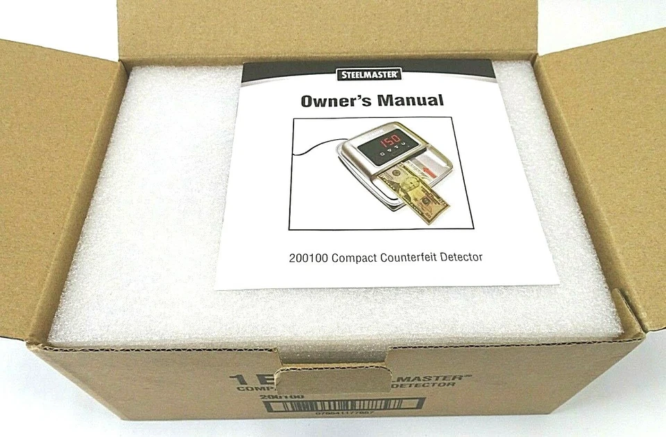 Detector de dinero falsificado 200100 NUEVA UNIDAD MMF Industries STEELMASTER compacto Foto 2 de 4