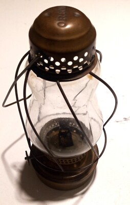 Antique Brass Orion Skaters Oil Lantern Lamp Made In Germany