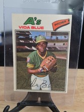 1977 Topps Baseball Patches Cloth Stickers - Vida Blue #4 Two Star Back