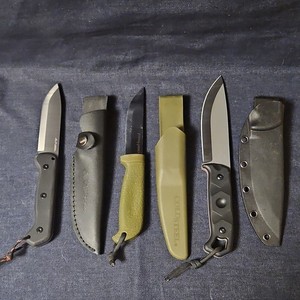 Flissa 9, Cold Steel Finn Hawk,  CVLIFE lot of 3 Bushcraft Scandi Grind Knives