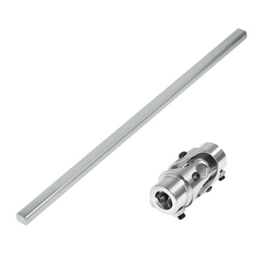 24'' Long 3/4'' DD Steering Shaft +Chrome 9/16'' 26-Spline 3/4'' DD U Joint Kit