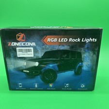 Zonecona 16Pods Segmented RGB LED Rock Lights Kit with APP/RF Remote Control