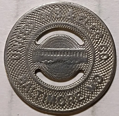 Baltimore, Maryland - United Rys. & Elec. Co. School Fare Transit Token MD 60 AH - product listing photo