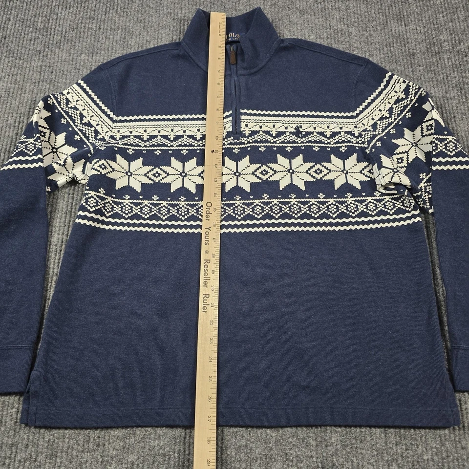 Suéter Polo Ralph Lauren Hombres Mediano Estate Costilla Copo de Nieve Isla Justa Pullover Foto 4 de 4