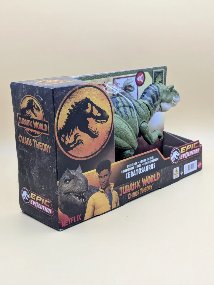 Mattel Jurassic World Chaos Theory Epic Evolution Wild Roar Ceratosaurus HTK74 - Изображение 4 из 4