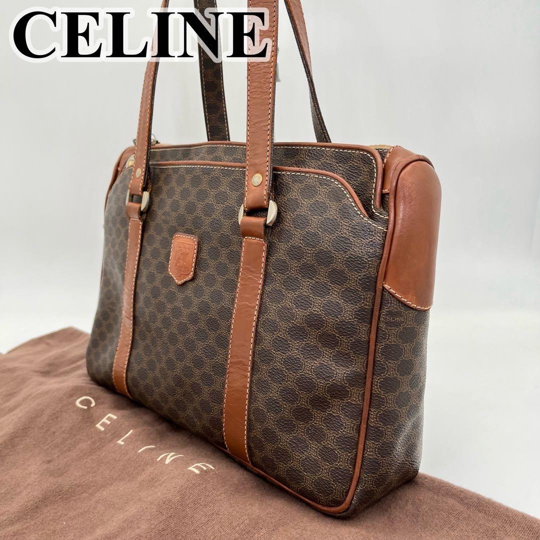 Celine Triomphe Macadam PVC Authentic Preowned Tote Shoulder Bag  