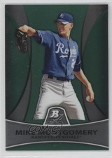 2010 Bowman Platinum Prospects Green Refractor 484/499 Mike Montgomery #PP12 7p8