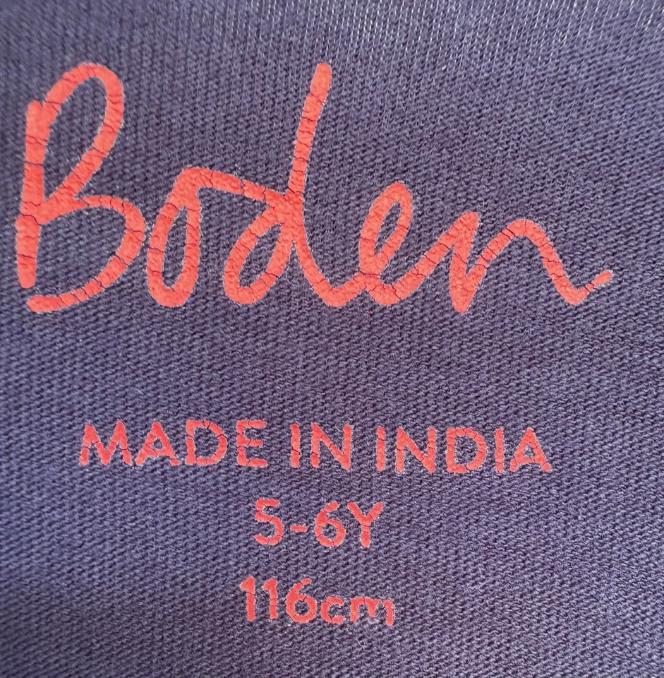 Camisa a Rayas Boden Niñas Talla 5-6y Azul Marino Lentejuelas Foto 4 de 4