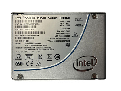 INTEL SSD DC P3500 SSDPE2MX800G4M 800GB NVMe/PCIe  2.5'' 512 b/s