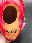 Hand Painted Pottery Dead Skull Head Red Clay, Red Painted Glazed — photo 8