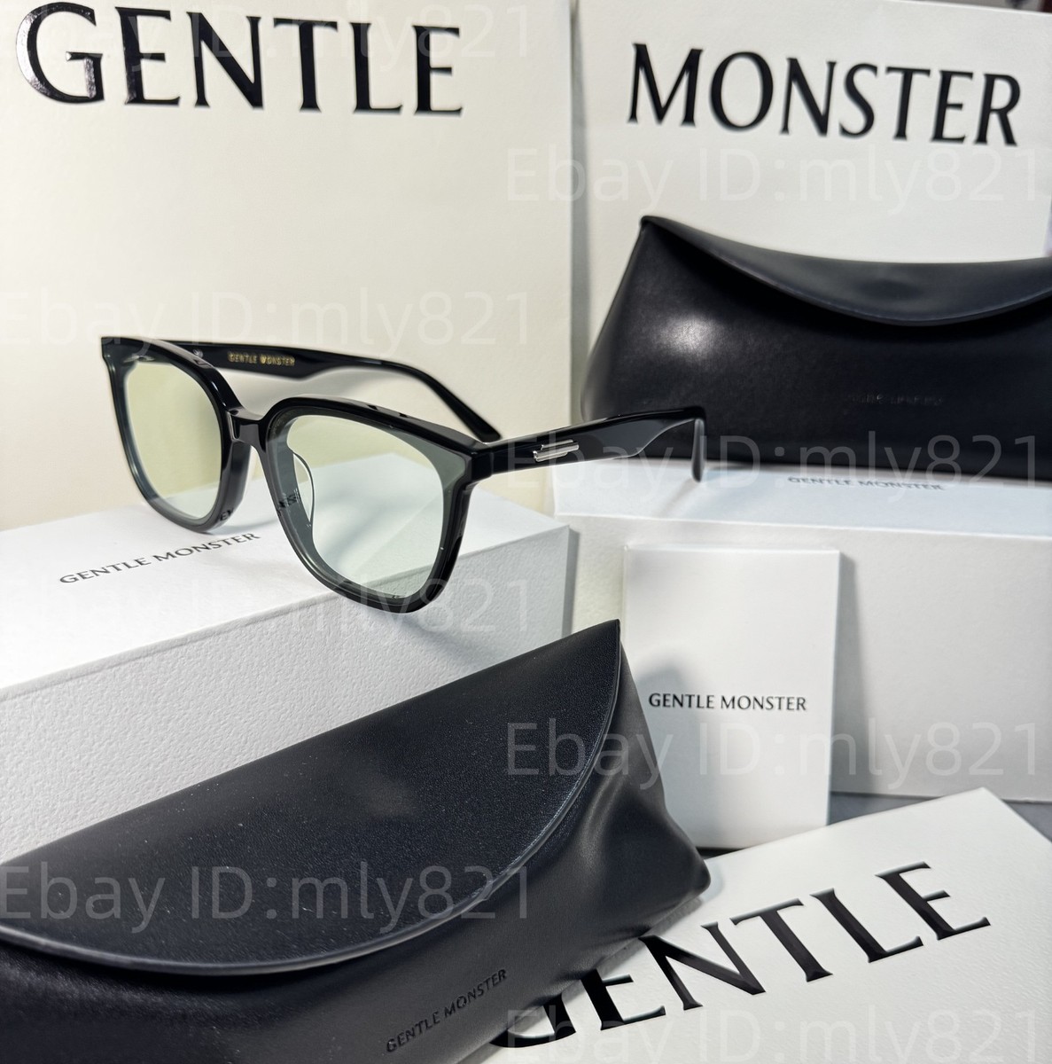 GentleMonster Lilit 01(K) Unisex Sunglasses Black Frame Green
