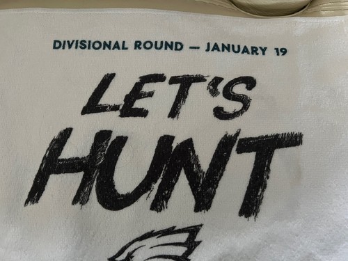 PHILADELPHIA EAGLES RALLY TOWEL LOS ANGELES RAMS 1/19/25 DIVISIONAL PLAYOFF SGA - Picture 2 of 3