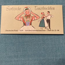 Briefmarken Deutschland, Markenheftchen DDR, Sorbische Trachten;