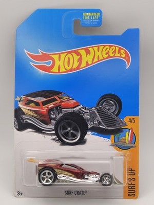 Hot Wheels 2017 Surf's Up Surf Crate - Super Treasure Hunt - Spectrafl. Dark Red