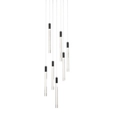 Artcraft Lighting AC12147 Celine 7 Light 16"W Chandelier - Black