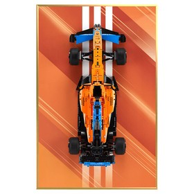Acrylic Top-Speed Wall Mount Display for LEGO&reg; Technic&trade; McLaren/Porsche Orange