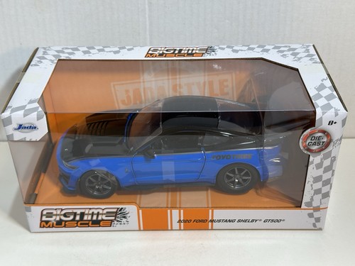 JADA BTM 2020 FORD MUSTANG SHELBY GT500 BLUE 1:24 DIECAST MODEL CAR 33881 #72 - Picture 2 of 6