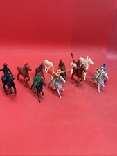 Vintage Marx Playset Horse Lot Western Blue And Grey Fort Apache