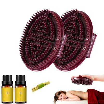 #ad #ad 2pcs Meridian Brush Massage 2025 New Massage Pressure Brush Brown $14.10