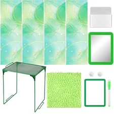 12 Pcs Locker Accessories Set - Magnetic Wallpaper, Mirror, Organizer, Dry Er...