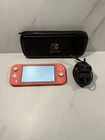 Nintendo Switch Lite 32GB Coral Pink Console with Charger & Black Carry Case