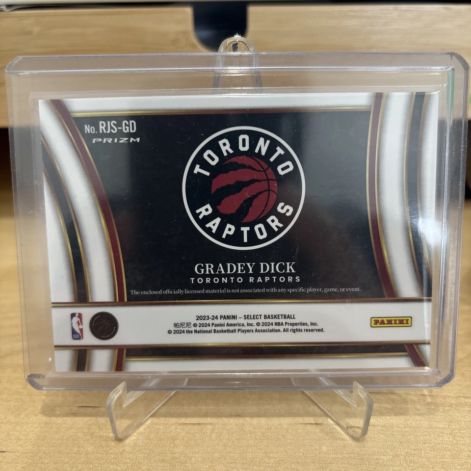Gradey Dick 2023-24 Panini Select Rookie Jumbo Patch #RJS-GD Toronto Raptors RC - Image 2 of 2