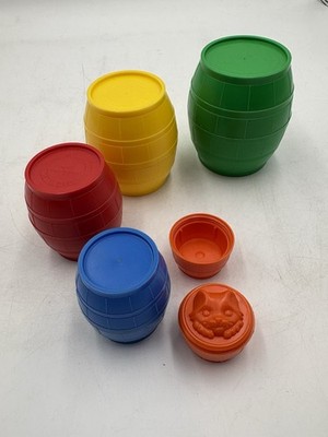 Vintage 1950s Child Guidance Kittie In The Kegs Plastic Nesting Toy USA Made - 5