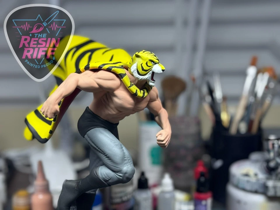 UOMO TIGRE STATUA 1/10 -  UNPAINTED RESIN KIT - NUOVO - DA DIPINGERE - Immagine 4 di 4