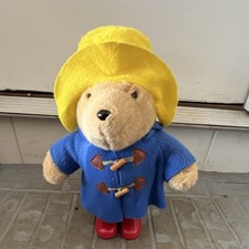 Vintage Eden Toys Paddington Teddy Bear 1981 Blue Coat Yellow Hat Red Boots