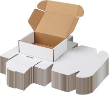 Versatile 8x6x2 Shipping Boxes - White Cardboard Gift Mailer Packaging
