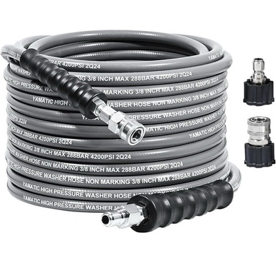 #ad 3 8quot; Pressure Washer Hose 50FT with Stainless Steel Swivel Quick Connect 4200 $90.00