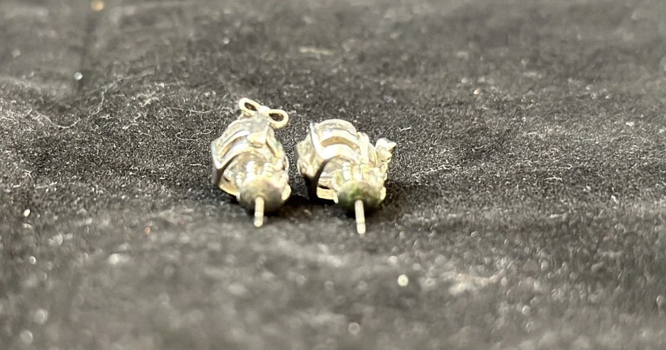 Juicy Couture Silver Plated Crystal Heart Stud Earrings With JC Banner - Image 2 of 3