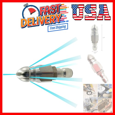 #ad Sewer Jetter NozzleStainless SteelPressure Washer Drain Jetter Hose Nozzle... $16.19