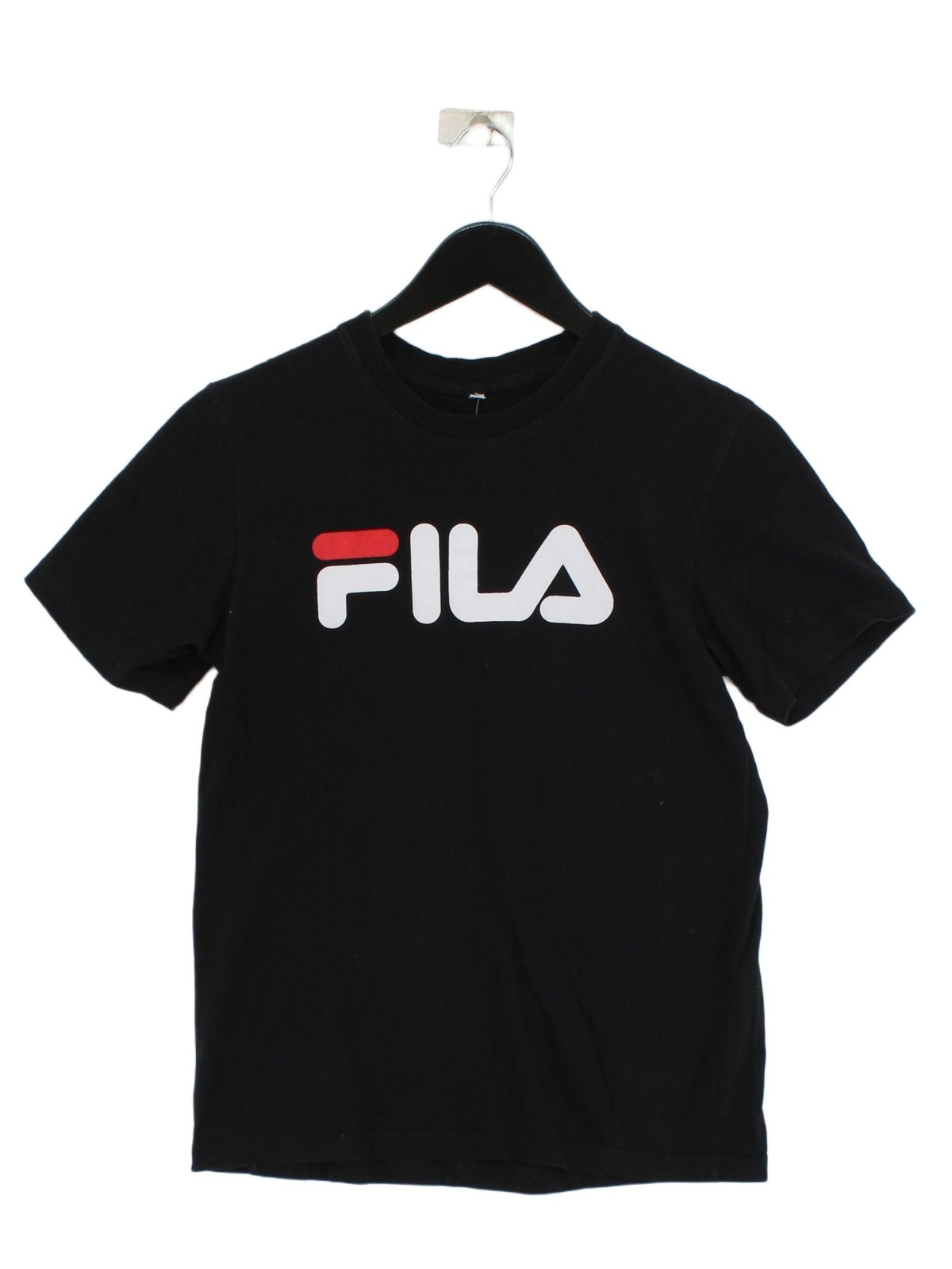 T shirt donna Fila S nera 100% altra manica corta girocollo basic