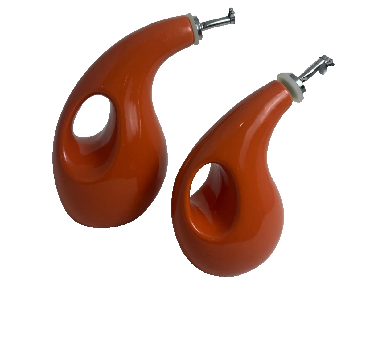 Rachael Ray Glazed Ceramic EVOO Olive Oil & Vinegar Bottle Dispensers with Spout