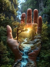 Diamond Painting Kits for Adults, Forest Landscape 5D Diamond Art Painting 12x16