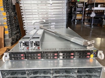 Supermicro Server 1U 10 Bay X11DDW-NT JBOF 2x Xeon 6130 64GB DDR4 RAM HBA  2x PS