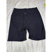 Beyond Yoga Black High Waisted Biker Shorts Size XL Made in USA Gym Running