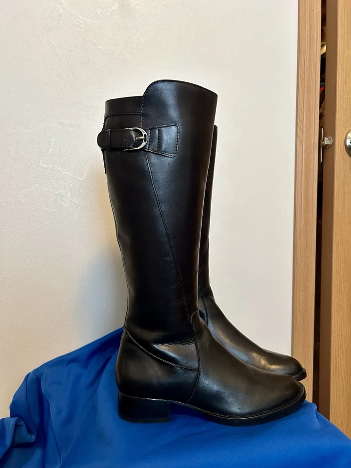 Botas de montar altas de cuero negras con cremallera trasera Ariat para mujer talla 6,5 B Foto 3 de 4