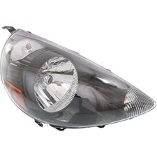 Right Headlight For Honda Fit 2007-2008 Halogen With Bulbs Nighthawk Black