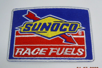 SUNOCO RACE FUELS Embroidered Iron On Uniform-Jacket Patch 4'' x 2.5'' BB